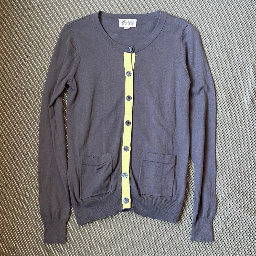 Grey/neon yellow cardigan